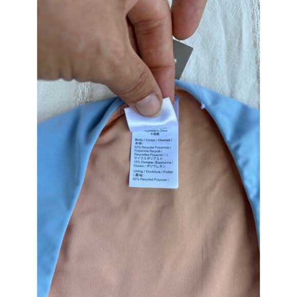 NWT J. Crew Curved-waist Cheeky Bikini Bottom, Light Blue, Sz S - Picture 4 of 5